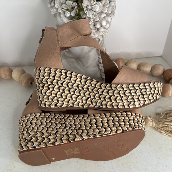 Antelope Grayson Kat Wedge Sandals - Leather Size 38/7 - Picture 5 of 12